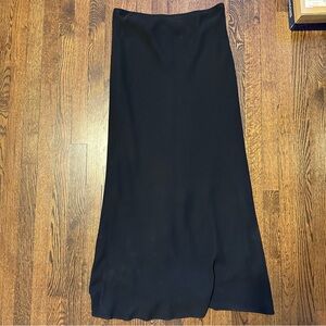 Jones New York Evening Black Crepe Evening Skirt With Satin Pleat 12 Elastic